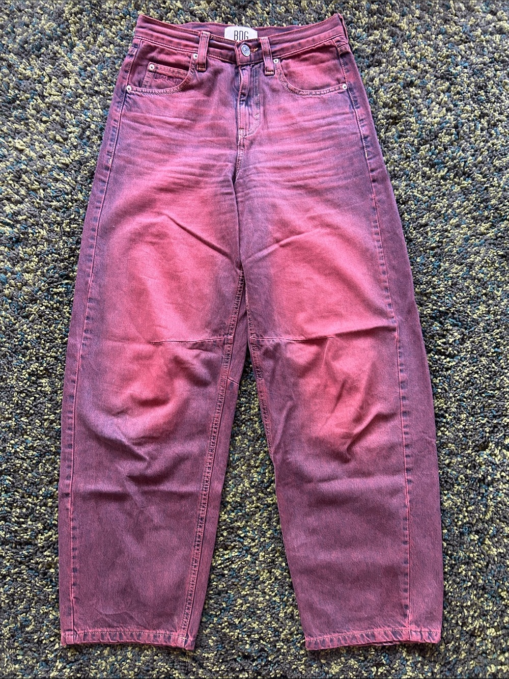 BDG Burgundy Wide Leg Jeans